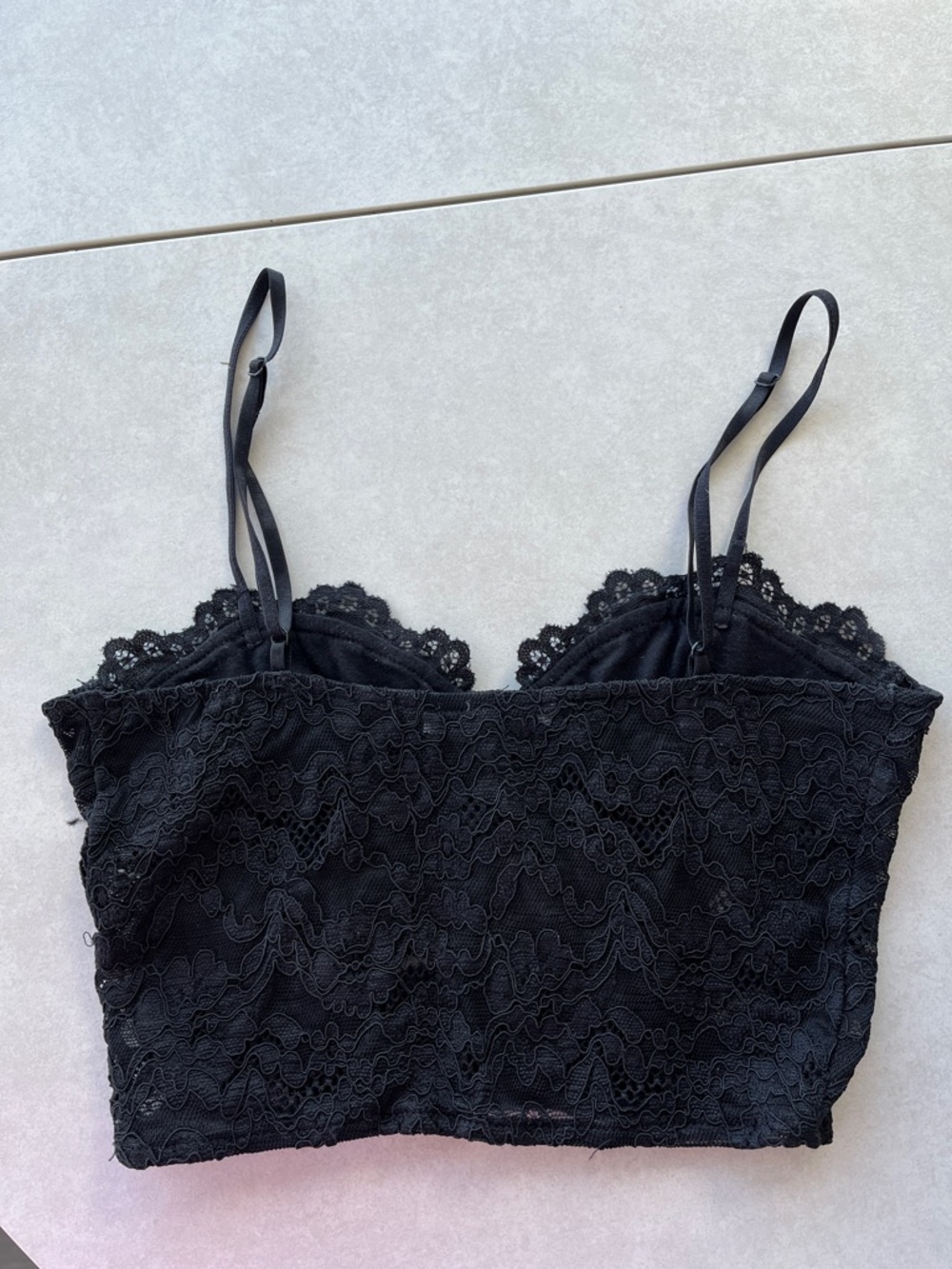 Zara Black Lace Cropped Bralette - Picture 3 of 8